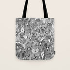 canadian animals black white Tote Bag Gallery Image 1