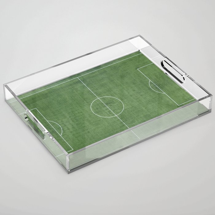 Soccer Field, Football Field, Green Grass Football Field Background Acrylic Tray
