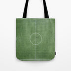 Soccer Field, Football Field, Green Grass Football Field Background Tote Bag Gallery Image 1