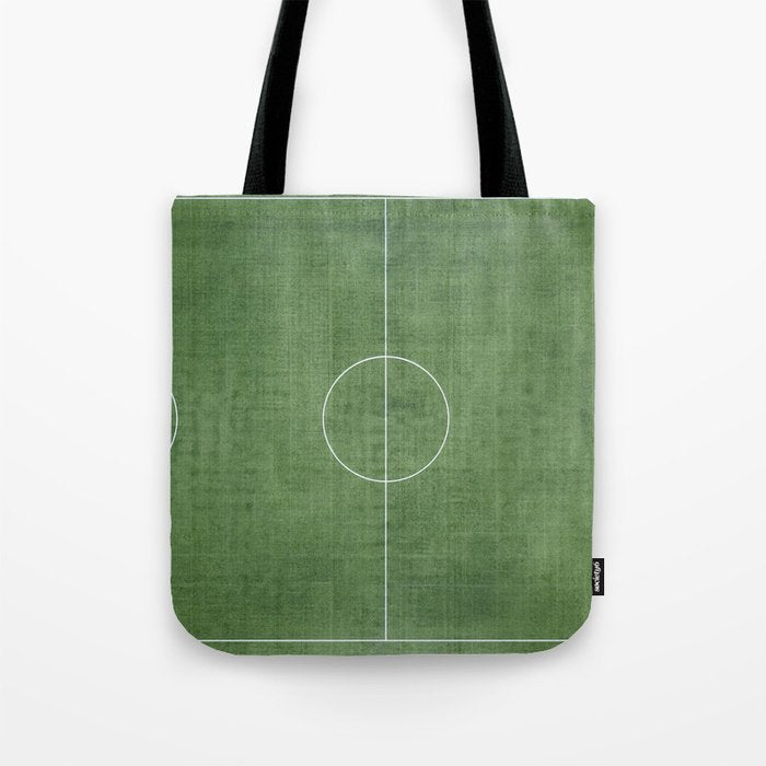 Soccer Field, Football Field, Green Grass Football Field Background Tote Bag Gallery Image 1