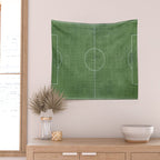 Soccer Field, Football Field, Green Grass Football Field Background Wall Tapestry Gallery Image 2