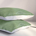 Soccer Field, Football Field, Green Grass Football Field Background Pillow Sham Gallery Image 3
