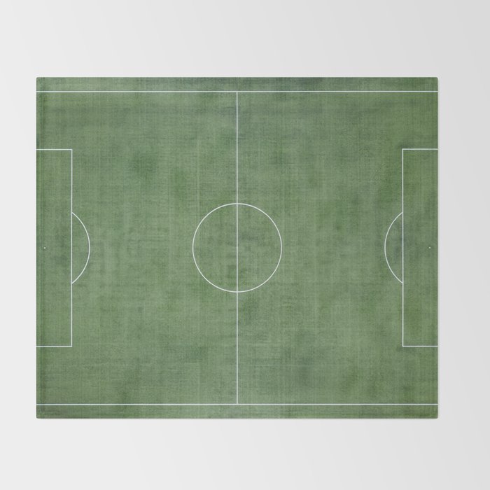 Soccer Field, Football Field, Green Grass Football Field Background Throw Blanket Gallery Image 2