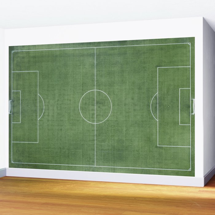 Soccer Field, Football Field, Green Grass Football Field Background Wall Mural Gallery Image 2