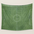 Soccer Field, Football Field, Green Grass Football Field Background Wall Tapestry Gallery Image 4