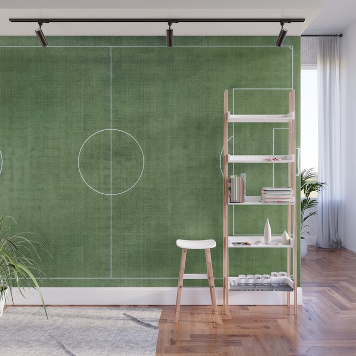 Soccer Field, Football Field, Green Grass Football Field Background Wall Mural Gallery Image 1