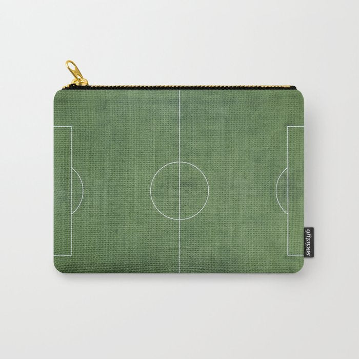 Soccer Field, Football Field, Green Grass Football Field Background Carry All Pouch Gallery Image 1