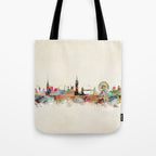 london england skyline Tote Bag Gallery Image 1