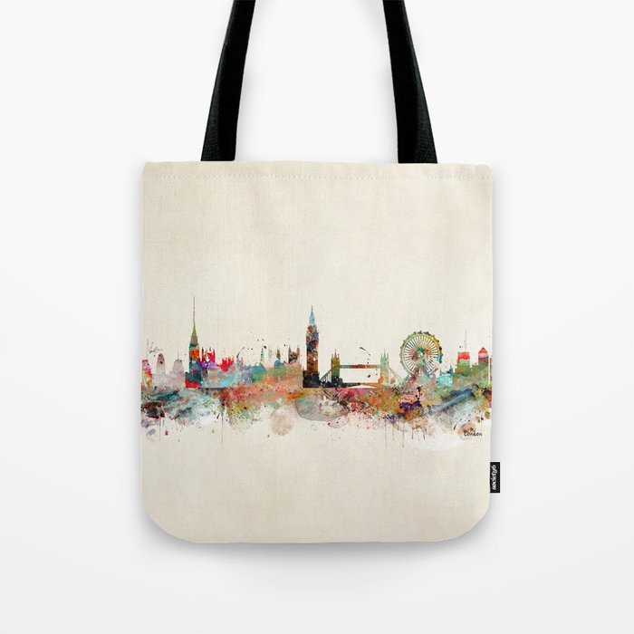 london england skyline Tote Bag Gallery Image 1