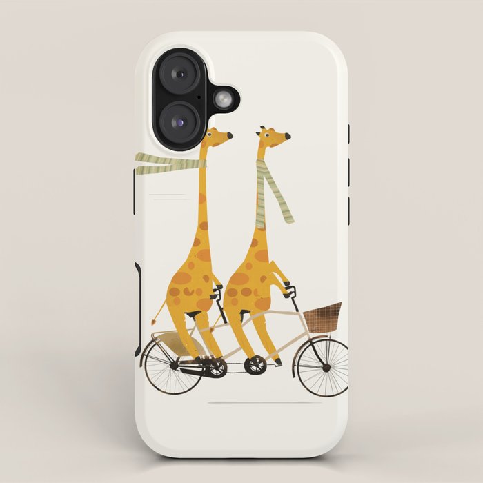lets tandem giraffes iPhone Case Gallery Image 1