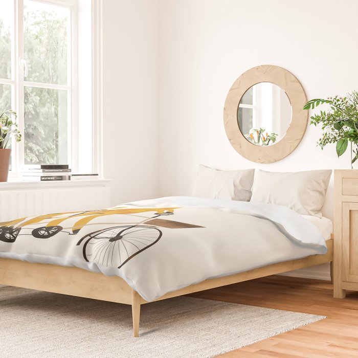 lets tandem giraffes Duvet Cover Gallery Image 2