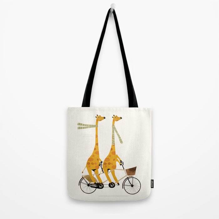 lets tandem giraffes Tote Bag Gallery Image 2