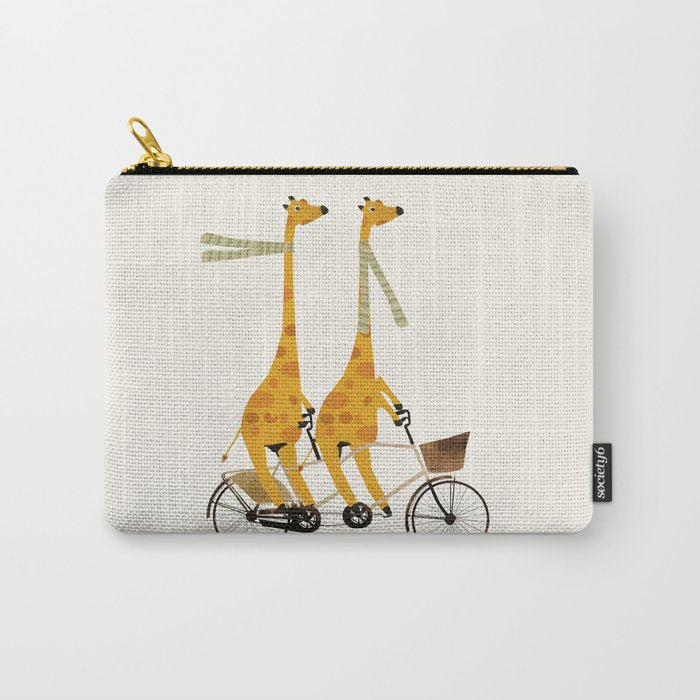 lets tandem giraffes Carry All Pouch Gallery Image 1