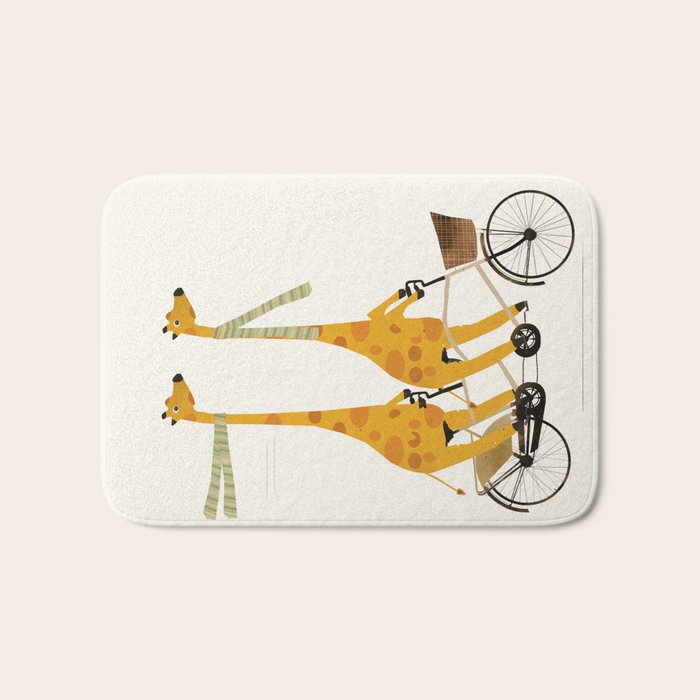 lets tandem giraffes Bath Mat Gallery Image 1