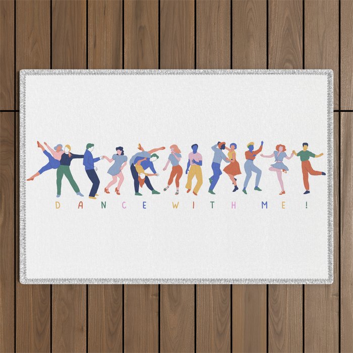 Dance In Color Outdoor Rug Gallery Image 1