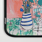 Cockatoo Vase - Bouquet of Flowers on Coral and Jungle Laptop Sleeve Gallery Image 3