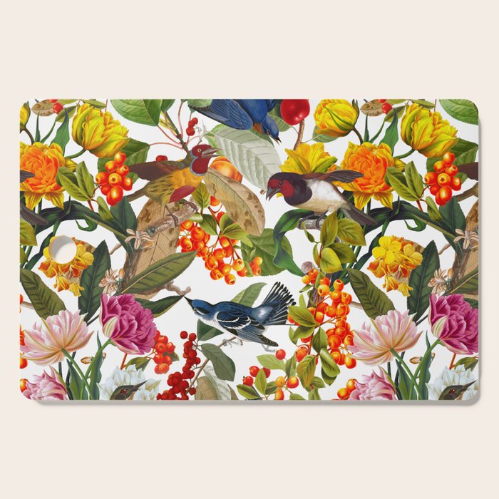 Floral and Birds XLVI Cutting Board Gallery Image 1