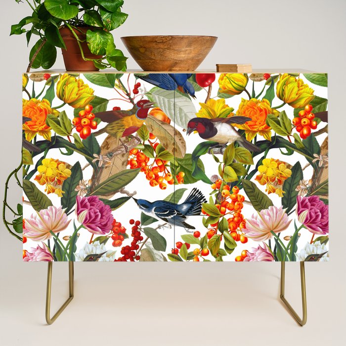 Floral and Birds XLVI Credenza Gallery Image 1
