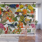 Floral and Birds XLVI Wall Mural Gallery Image 1