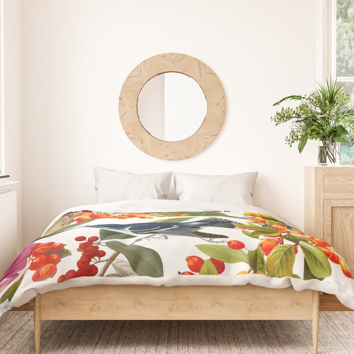 Floral and Birds XLVI Duvet Cover Gallery Image 3