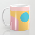Playful Color Block Shapes in Bright Shades of Orange, Blue, Yellow, and Pink Coffee Mug Gallery Image 3