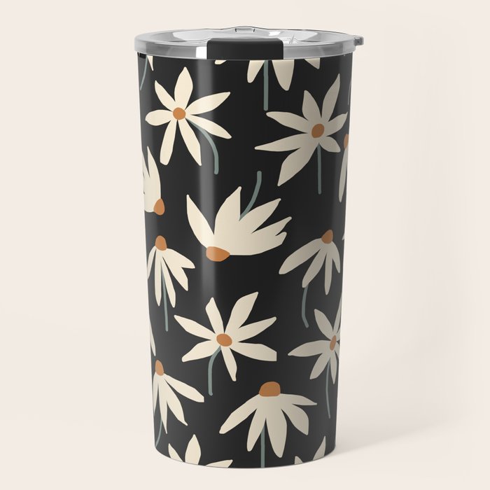 Drifting Daisies - night Travel Mug Gallery Image 1