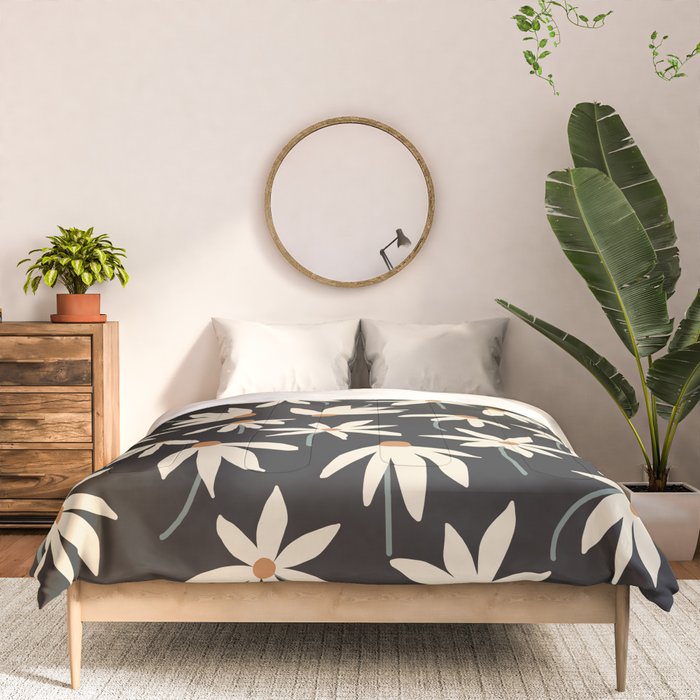 Drifting Daisies - night Comforter Gallery Image 3