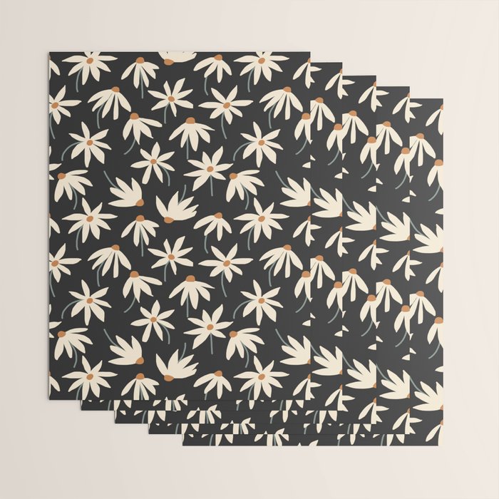 Drifting Daisies - night Wrapping Paper Gallery Image 3