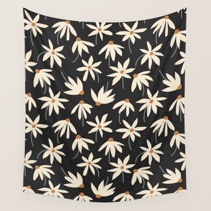 Drifting Daisies - night Wall Tapestry Gallery Image 4