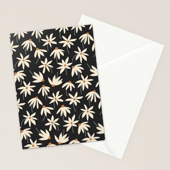Drifting Daisies - night Stationery Card Gallery Image 2