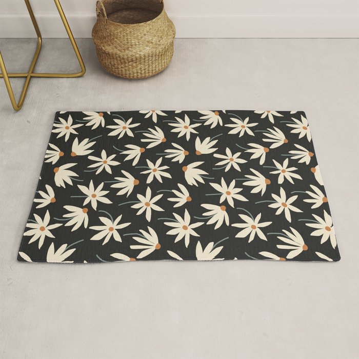 Drifting Daisies - night Rug Gallery Image 1