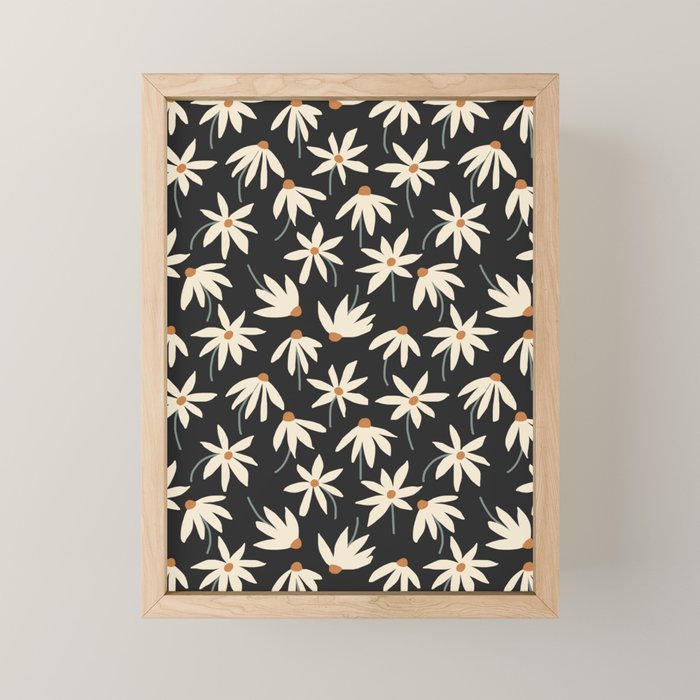 Drifting Daisies - night Mini Art Print Gallery Image 1