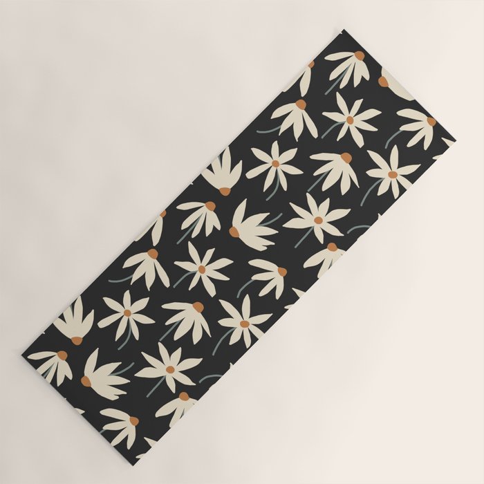 Drifting Daisies - night Yoga Mat Gallery Image 1