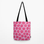 Hot Pink Smiley Faces Tote Bag Gallery Image 2