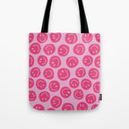 Hot Pink Smiley Faces Tote Bag Gallery Image 1