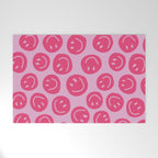 Hot Pink Smiley Faces Welcome Mat Gallery Image 1