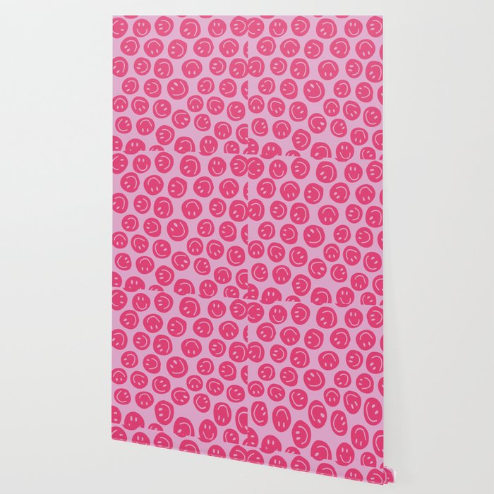 Hot Pink Smiley Faces Wallpaper Gallery Image 2