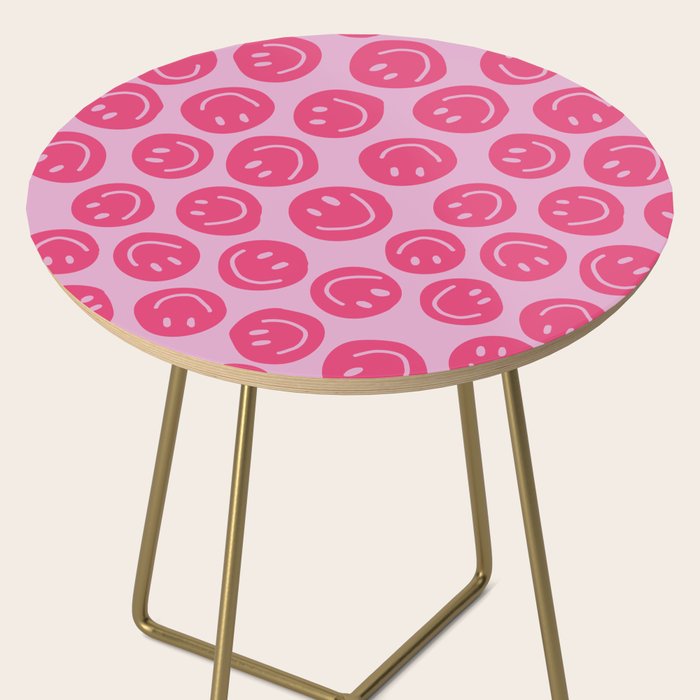 Hot Pink Smiley Faces Side Table Gallery Image 2