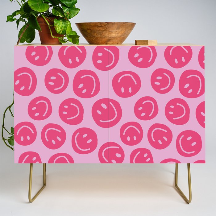 Hot Pink Smiley Faces Credenza Gallery Image 1