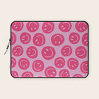 Hot Pink Smiley Faces Laptop Sleeve Gallery Image 1