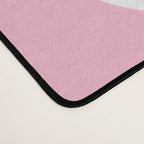 Squiggle Maze Minimalist Abstract Pattern in Bubblegum Pink Desk Mat Gallery Image 4