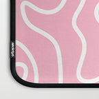 Squiggle Maze Minimalist Abstract Pattern in Bubblegum Pink Laptop Sleeve Gallery Image 3