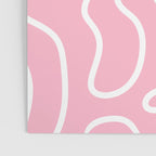 Squiggle Maze Minimalist Abstract Pattern in Bubblegum Pink Poster Gallery Image 3