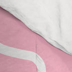 Squiggle Maze Minimalist Abstract Pattern in Bubblegum Pink Comforter Gallery Image 4