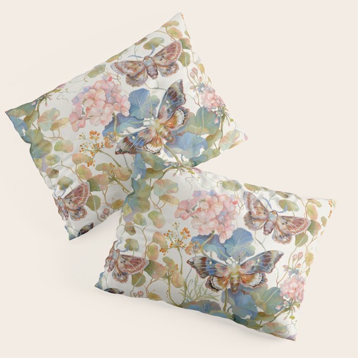 Geranium Moths Pillow Sham Gallery Image 3