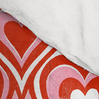 Sweethearts - red, pink, and white  Comforter Gallery Image 4