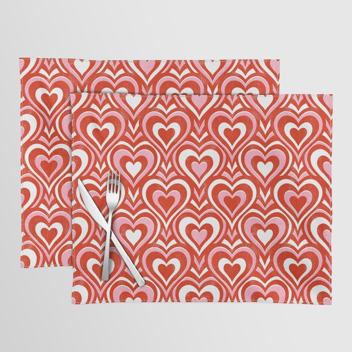 Sweethearts - red, pink, and white  Placemat Gallery Image 1