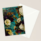 Before Midnight Blue Hour Vintage Fall Flowers Garden Stationery Card Gallery Image 2
