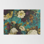 Before Midnight Blue Hour Vintage Fall Flowers Garden Rug Gallery Image 2