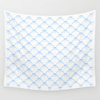 Bows & Ribbons Pattern VII Baby Blue Wall Tapestry Gallery Image 4